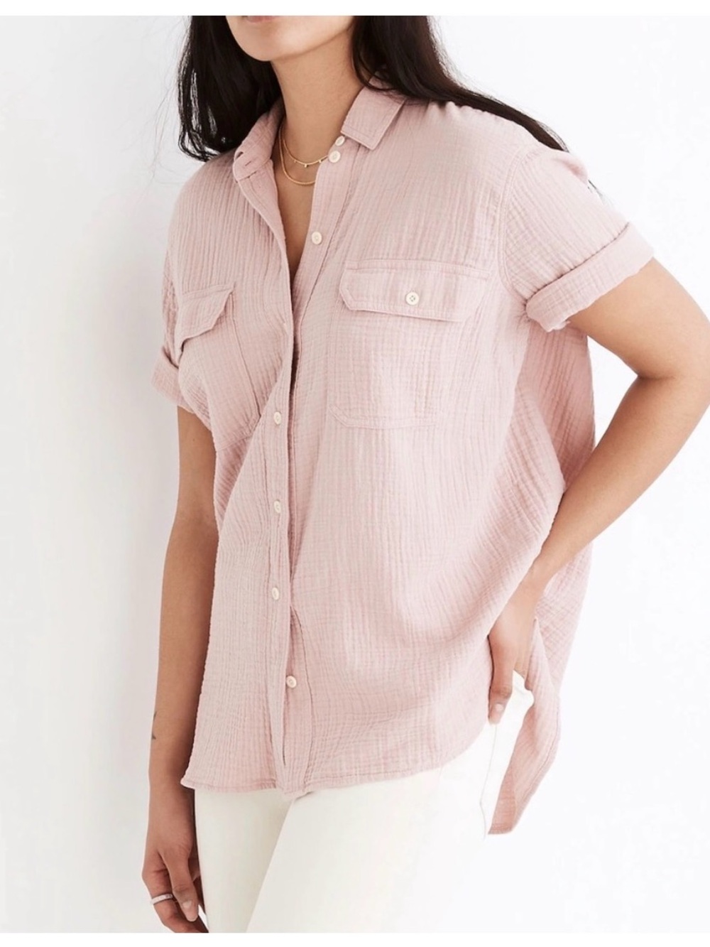 Madewell Light Spun Flap Pocket Shirt